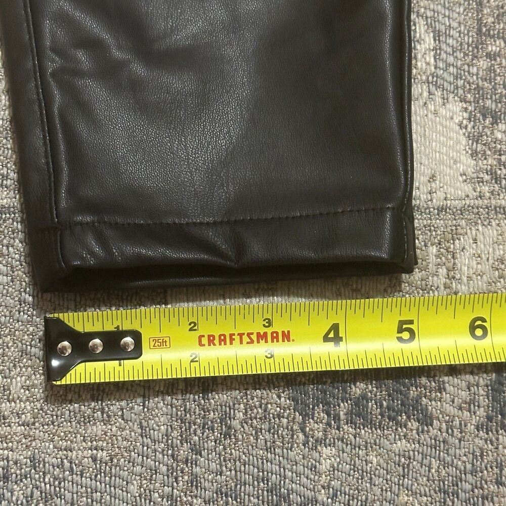 Maurices Faux‎ Leather Womens Pants 14 Black Stretch Skinny Ankle Mid Rise NWOT - Picture 7 of 13